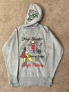 Bunny Kimono Girl Zip-up Sweat Hoodie (Heather Grey)
