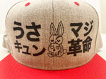 Usakyun ~ Bunny Skull ~ Snapback Cap (Grey)