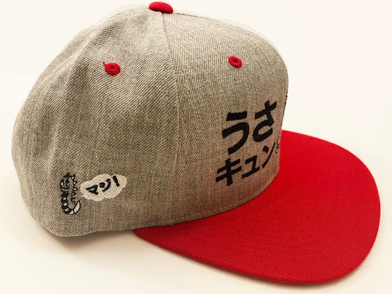 Usakyun ~ Bunny Skull ~ Snapback Cap (Grey)