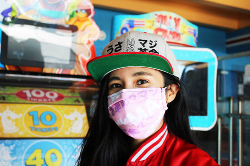 All-Over Print "MAJISHINKA Logo" Face Mask (Baby Pink)
