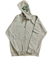 Camo Don't Cry Zip-up Sweat Hoodie (Heather Grey)