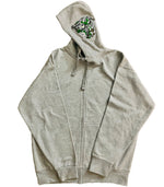 Camo Don't Cry Zip-up Sweat Hoodie (Heather Grey)