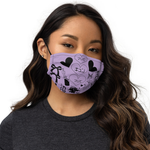 All-Over Print "Don't Cry Maji Kyun" Face Mask (lavender)